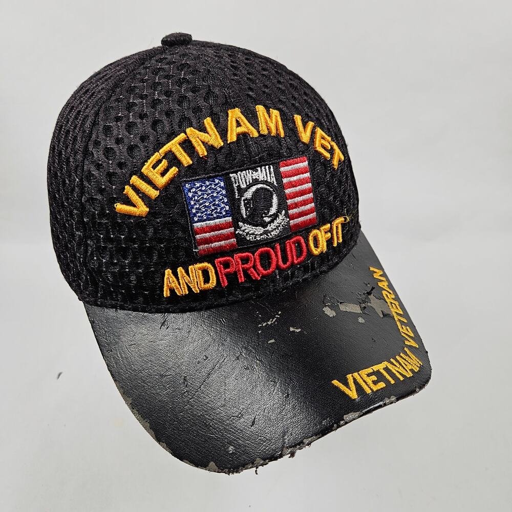 US Warriors Distressed "Vietnam Vet" Snatchback Cap, Size Adjustable